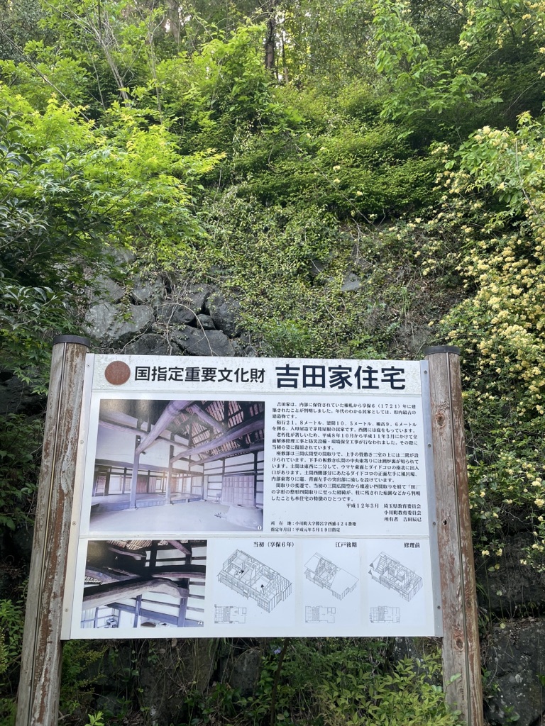 国指定重要文化財 吉田家住宅の看板